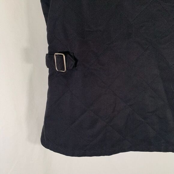 Orvis Vest Women's Medium Black Full Zip Pockets Turtleneck Polyester Blend - Picture 8 of 8